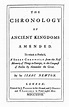 The Chronology of Ancient Kingdoms Amended - Wikipedia