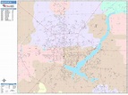 Decatur Illinois Wall Map (Color Cast Style) by MarketMAPS - MapSales