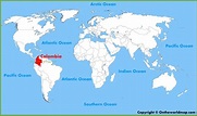 Colombia location on the World Map - Ontheworldmap.com