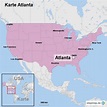 StepMap - Karte Atlanta - Landkarte für USA