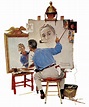 Marmont Hill Norman Rockwell Prints on Canvas Triple Self Portrait Art ...