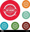 Top secret logo. Simple illustration of top secret vector logo for web ...