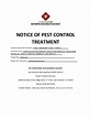 Fillable Online Sample Pest Control Notice for Tenants - Cambridge Sage ...