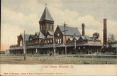 Mendota IL Union RR Train Station Depot c1910 Postcard | United States ...