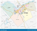Ottawa Administrative and Political Map Stock Illustration ...