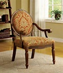 Hammond Antique Oak Fabric Accent Chair from Furniture of America (CM ...