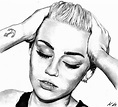 Miley Cyrus | Beautiful pencil drawings, Unique drawings, Miley cyrus