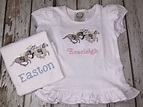 Baby Boy Horse Racing Embroidery Bodysuit Baby Boy Baby Girl Horse ...