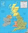 Mapa de las regiones del Reino Unido (UK): mapa político y estatal del Reino Unido (UK)