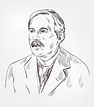 Retrato De Sketch Vectorial De Ernest Rutherford Aislado Fotografía ...