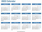 2022 Free Printable Calendar In 2021 Free Printables Free Printable ...