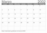 Calendario Marzo 2002 de México en español ☑️ Calendario.Gratis