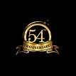 54 year anniversary celebration. Anniversary classic elegance golden ...