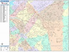 Cherry Hill New Jersey Wall Map (Color Cast Style) by MarketMAPS