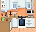 Kitchen interior with furniture. Cartoon vector illustration 5369961 ...