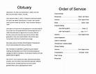 Order Of Service Funeral Examples - Service Near Me