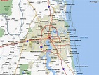 Map Jacksonville FL - Jacksonville Florida on a map (Florida - USA)
