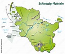 Landkarte von Schleswig-Holstein als Inselkarte Stock-Vektorgrafik ...