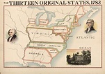 The Thirteen Original States, 1783 [1228x877] : r/MapPorn