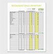 Restaurant Inventory Spreadsheet ~ Excel Templates