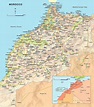 Large detailed road map of Morocco with airports. Morocco large ...