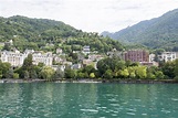 Territet-Vorort Von Montreux, Die Schweiz Stockfoto - Bild von sauber ...