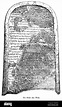 Stele of Mesa, King of Moab, mortuary stone, height 1m, width 60 cm ...