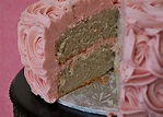 Moscato Cake with Strawberry Frosting