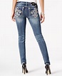 Miss Me Fleur-de-lis Embellished Bootcut Medium Blue Wash Jeans - Lyst