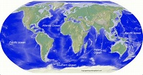 Labeled Map of the World with Oceans and Seas 🌍 [FREE]
