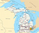 Major Cities In Michigan Map – Map Vector