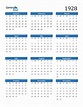 1928 Calendar (PDF, Word, Excel)