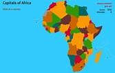 Interactive map of Africa Capitals of Africa. World Geography Games ...