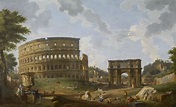 Pintura del Coliseo Romano en las ruinas de Roma por Giovanni Paolo ...