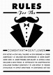 some gentleman's rules | Gentlemens guide, Gentleman rules, Gentleman
