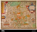 Mapa antiguo de Inglaterra 1579 Fotografía de stock - Alamy