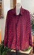 Joanna Burgundy Tank and Cover Blouse Size XL
