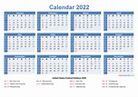 Free Printable Yearly 2022 Calendar With Holidays As Word, PDF