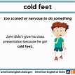 Expression: Cold feet | English vocabulary words learning, English ...