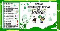 ESCOLA CLASSE DO SRIA: DATAS COMEMORATIVAS DE NOVEMBRO