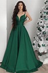Vestido verde largo juvenil (Vestidos verdes) | Green prom dress, Green ...