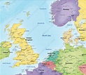 North Sea On World Map