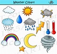 Weather Clipart Bundle Set - Commercial-Use Clipart for School