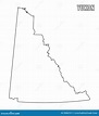 Yukon Territory Outline Map Stock Illustration - Illustration of symbol ...