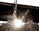 American Soldiers And US Flag With Sunlight Editorial Photography ...