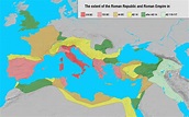 Expansion of the Roman Republic and Roman Empire between 218 BC and 117 ...