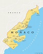 Carte politique du Monaco illustration de vecteur. Illustration du ...