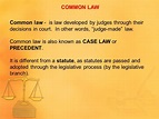 DEFINITION OF COMMON LAW | The Lawyers & Jurists