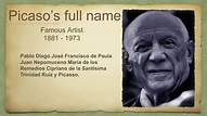 Picasso's Full Name - YouTube