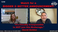 BIGGER & BETTER ANNOUNCEMENT with eXp Realty’s David Golden & Stacie ...
